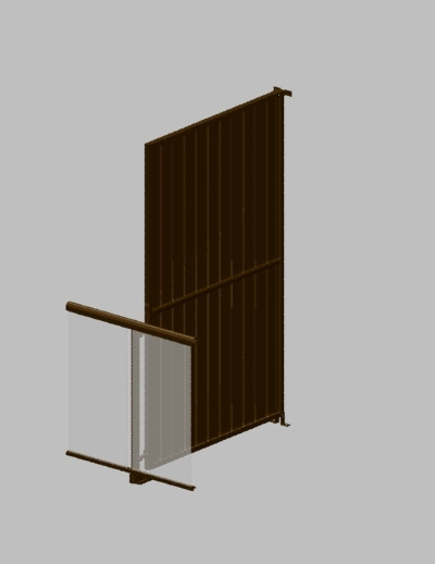 Privacy screen- Corrugated aluminum panel - EC298-CLB